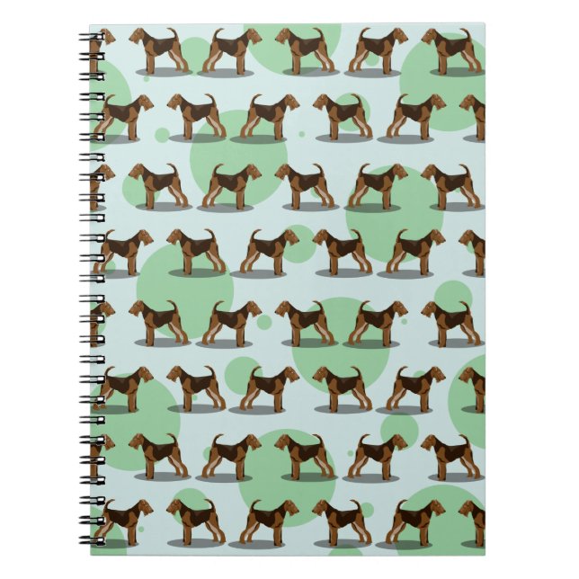 Airedale Terrier Pattern Notizblock (Vorderseite)