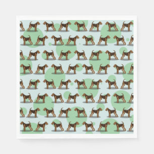 Airedale Terrier Pattern Serviette