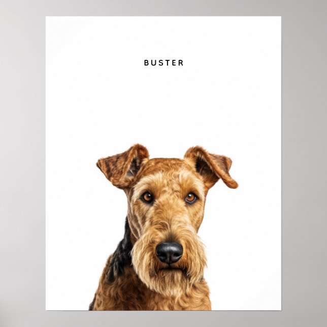 Airedale Terrier Personalisiert Print Poster (Vorne)