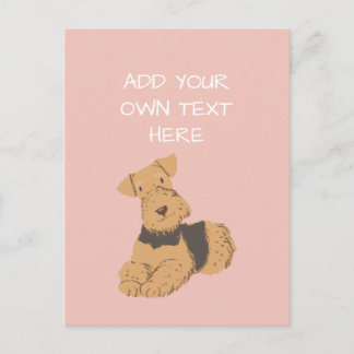 Airedale Terrier Personalisierter Hund Name Postka Postkarte