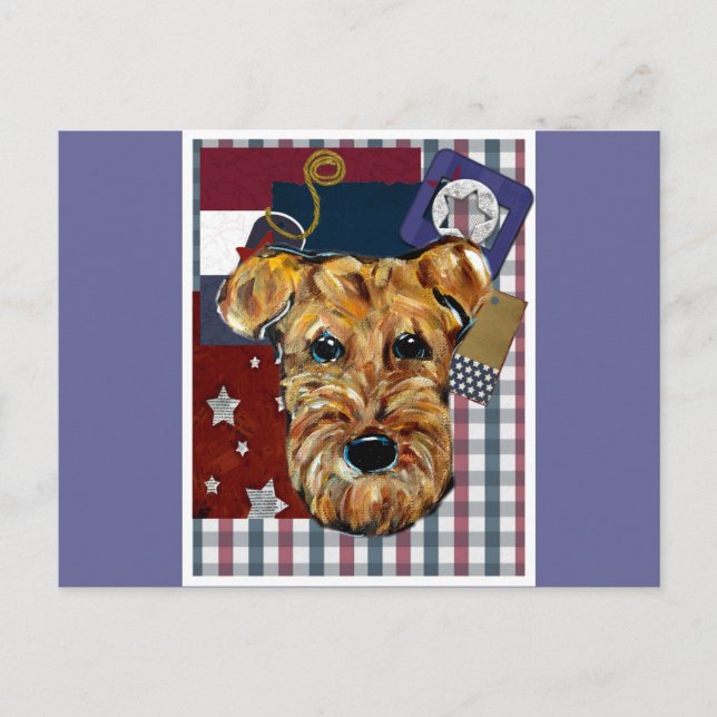 AIREDALE TERRIER POSTKARTE (Vorderseite)