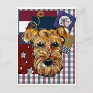 AIREDALE TERRIER POSTKARTE
