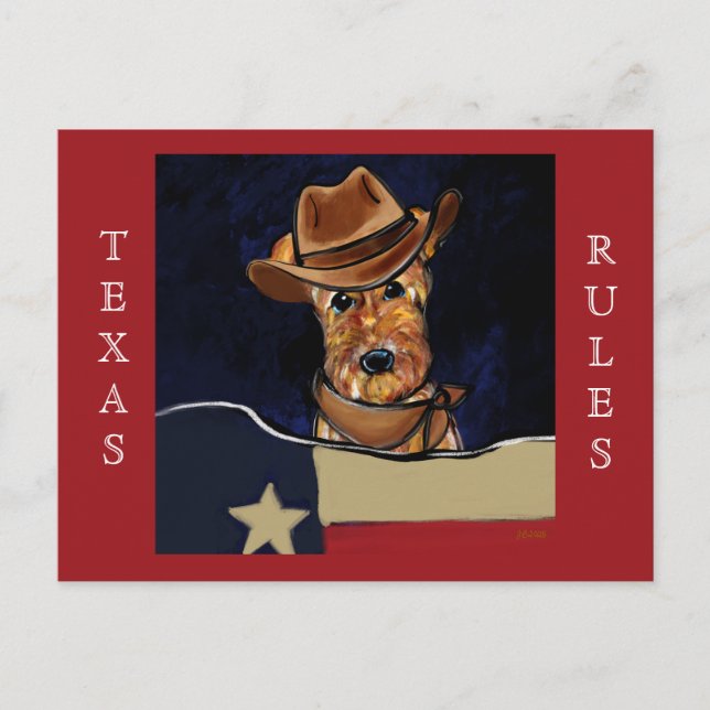 AIREDALE TERRIER POSTKARTE (Vorderseite)