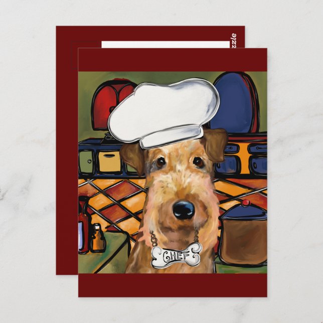 Airedale Terrier Postkarte (Vorne/Hinten)
