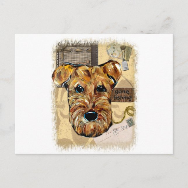 AIREDALE TERRIER POSTKARTE (Vorderseite)
