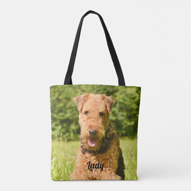 Airedale Terrier Puppy Dog Tasche (Rückseite)