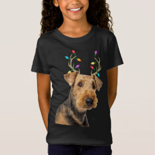 Airedale Terrier Reindeer Christmas Dog T-Shirt