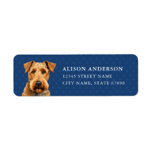 Airedale Terrier Rücksendeadressen-Aufklebers