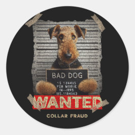Airedale Terrier Runder Aufkleber