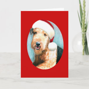 Airedale Terrier Santa - Maßgeschneidert Feiertagskarte