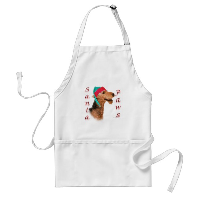Airedale Terrier Santa Paws Schürze (Vorne)