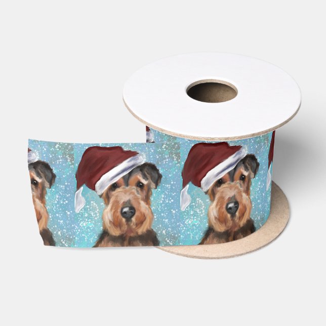 AIREDALE TERRIER SATINBAND (Spule)
