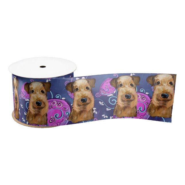 AIREDALE TERRIER SATINBAND (Spule)