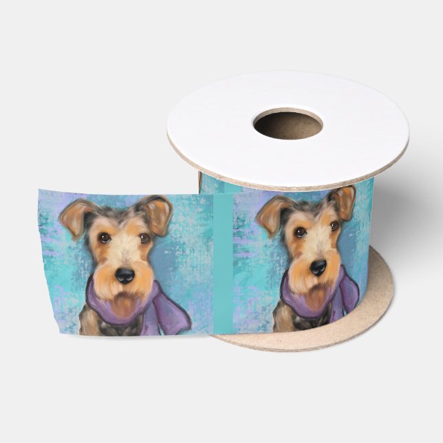 Airedale Terrier Satinband (Spule)