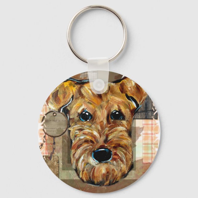 AIREDALE TERRIER SCHLÜSSELANHÄNGER (Vorderseite)