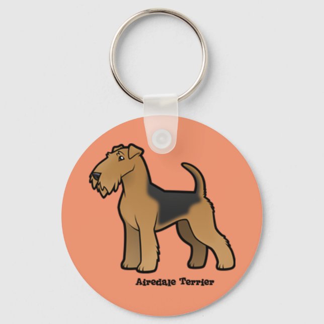 airedale Terrier Schlüsselanhänger (Vorderseite)
