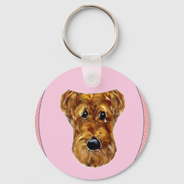 AIREDALE TERRIER SCHLÜSSELANHÄNGER (Vorderseite)