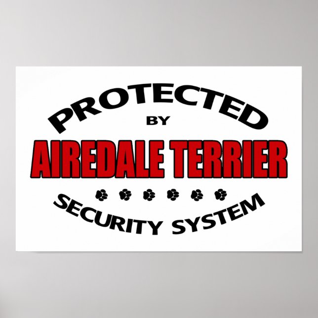 Airedale Terrier Security Poster (Vorne)