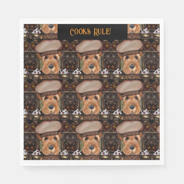 Airedale Terrier Serviette (Vorderseite)