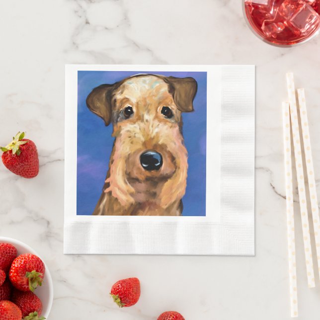 AIREDALE TERRIER SERVIETTE (Beispiel)
