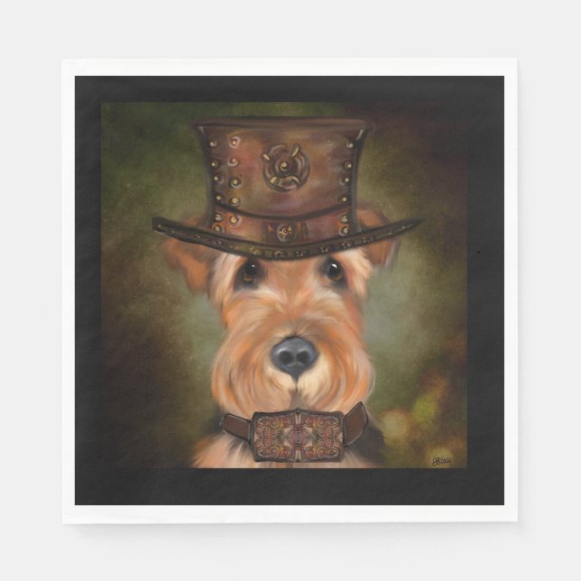 Airedale Terrier  Serviette (Vorderseite)