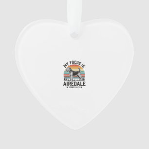 Airedale-Terrier-Shirt Vintage-Hundefan Grafik_1 Ornament
