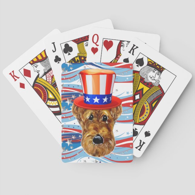 AIREDALE TERRIER SPIELKARTEN (Rückseite)