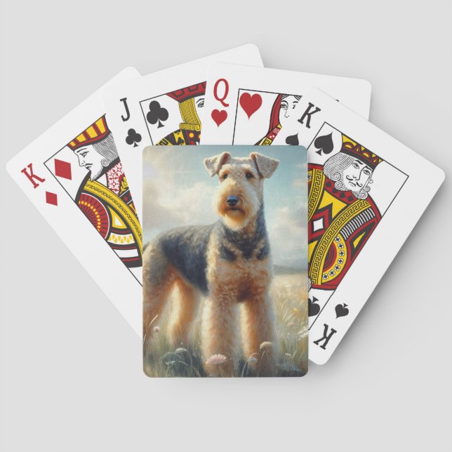 Airedale Terrier Spielkarten (Rückseite)