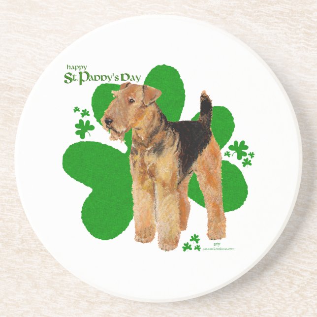 Airedale Terrier St Paddy Untersetzer (Vorne)