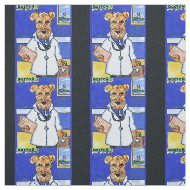 Airedale Terrier Stoff (Muster)