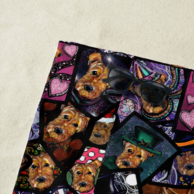 AIREDALE TERRIER STRANDTUCH (Beispiel)