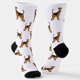 Airedale Terrier Süßer Bingley Terrier Hund Muster Socken