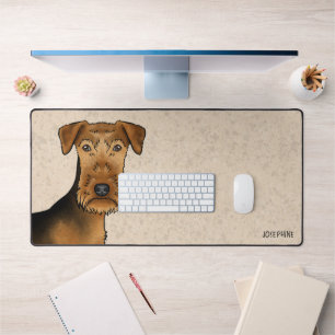 Airedale Terrier Süßer Cartoon Hund Bingley Terrie Schreibtischunterlage
