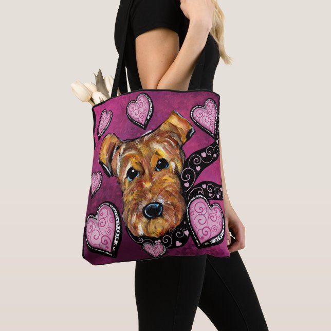 AIREDALE TERRIER TASCHE (Von Nahem)