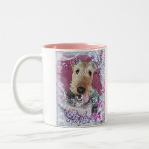 Airedale-Terrier-Tasse Zweifarbige Tasse