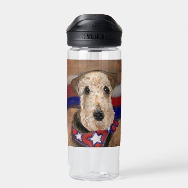 AIREDALE TERRIER TRINKFLASCHE (Rückseite)
