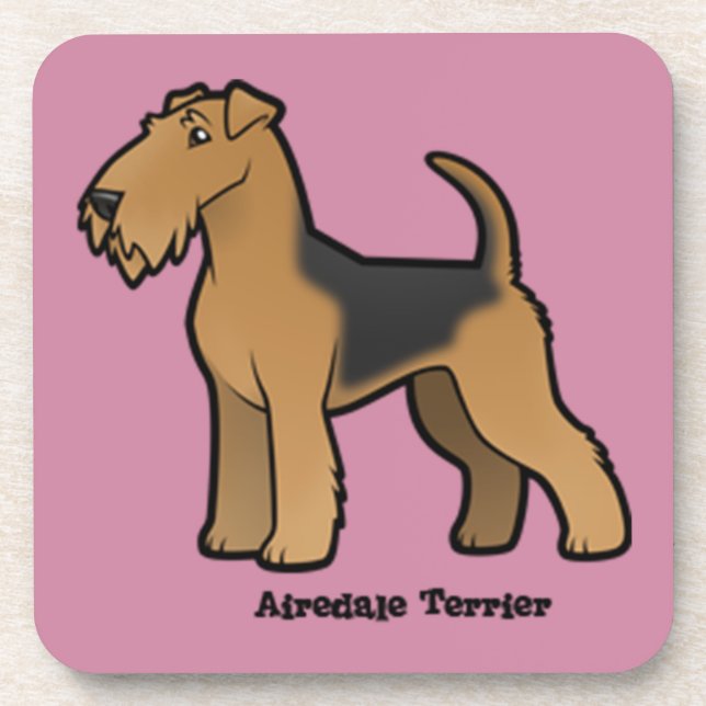 airedale Terrier Untersetzer (Vorderseite)
