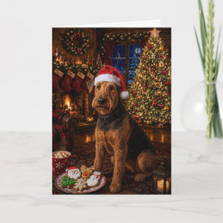 Airedale Terrier Urlaub Feiertagskarte