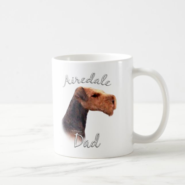 Airedale Terrier Vater 2 Kaffeetasse (Rechts)