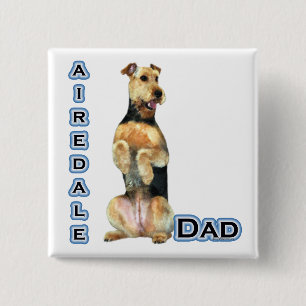 Airedale Terrier Vater 4 - Schaltfläche Button