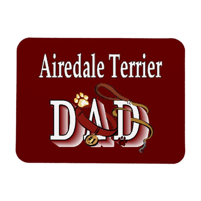 Airedale Terrier Vater Magnet (Horizontal)