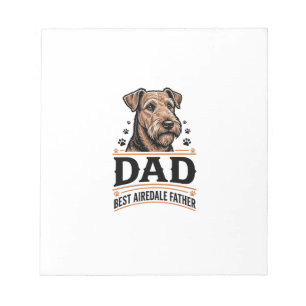 Airedale Terrier Vater Vintage Hund Vater Shirt_1 Notizblock