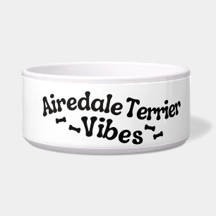 Airedale Terrier Vibes Keramik Dog Bowl Napf