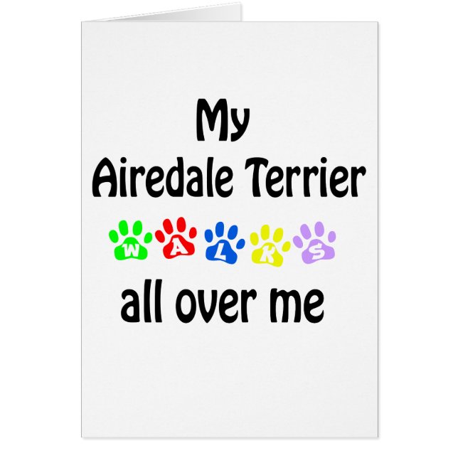 Airedale Terrier Walks Design (Devant)