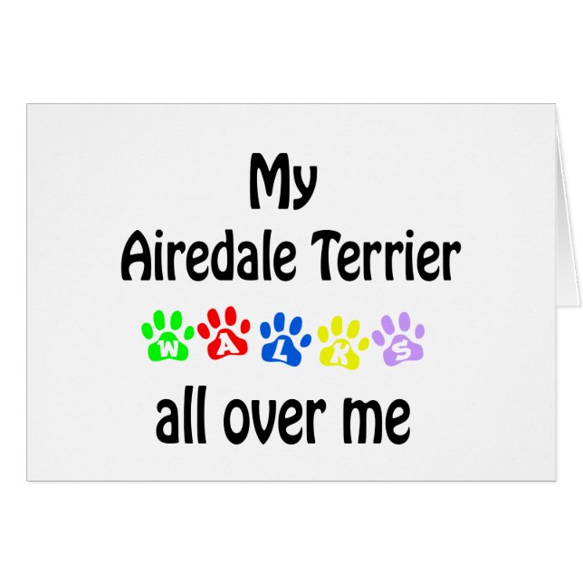Airedale Terrier Walks Design (Vorderseite (Horizontal))
