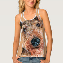 Airedale Terrier Watercolor Portrait
