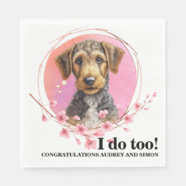 Airedale Terrier Wedding Napkins mit Hunden Foto Serviette