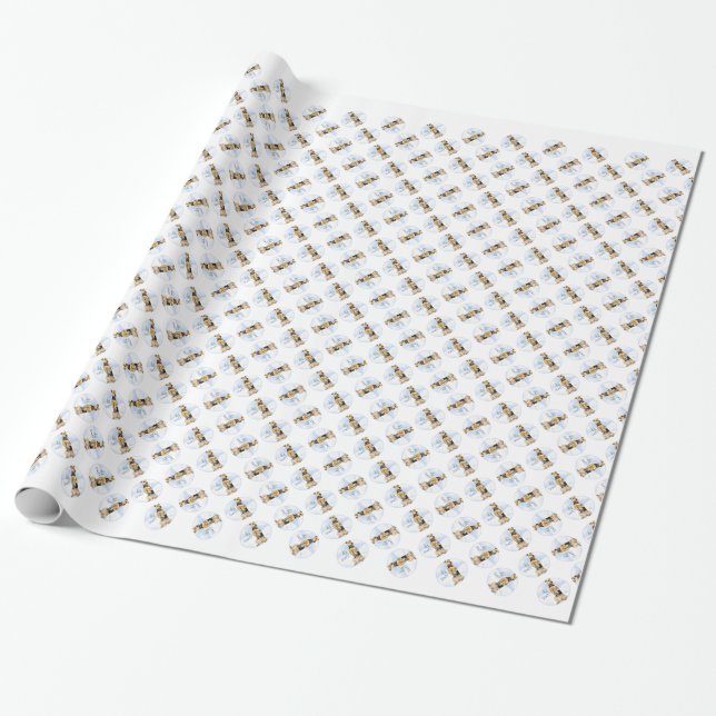 Airedale Terrier Weihnachten Geschenkpapier (Ungerollt)