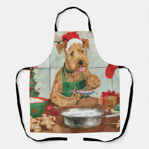 Airedale Terrier Weihnachtsbäckerei: Festliches We Schürze