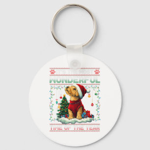 Airedale Terrier Weihnachtsbaum Dekorationen Dog L Schlüsselanhänger